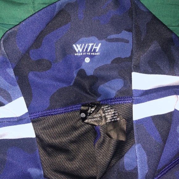 WITH Camo high waist legging Women’s size M blue - Picture 3 of 4